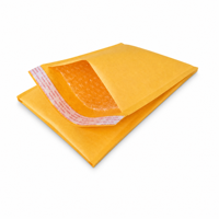 Enveloppes en papier kraft auto-adhésives jaunes rembourrées à bulles, résistantes à l'eau et anti-perforation, pour l'expédition de cosmétiques, certifiées SGS CE