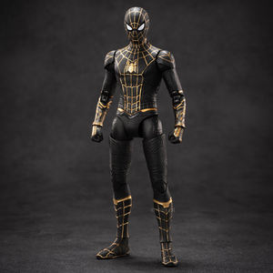 ของเล่น Zd ของแท้จาก Marvel Spider-Man: <span class=keywords><strong>No</strong></span> <span class=keywords><strong>Way</strong></span> <span class=keywords><strong>Home</strong></span> <span class=keywords><strong>ส</strong></span><span class=keywords><strong>ไป</strong></span><span class=keywords><strong>เด</strong></span><span class=keywords><strong>อร</strong></span><span class=keywords><strong>์แมน</strong></span><span class=keywords><strong>ส</strong></span>ีดำทอง ขนาด 1/10 ฟิกเกอร์แอคชั่นข้อต่อขยับได้ 18 ซม. 7 นิ้ว - Product Image 3