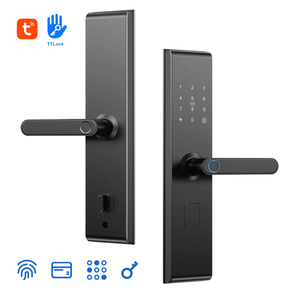 Nhập cửa thông minh khóa ttlock vân tay bàn phím thẻ RFID <span class=keywords><strong>Key</strong></span> tuya App Wifi Bluetooth 5-in-1 Keyless nhập cho an ninh nhà - Product Image 1