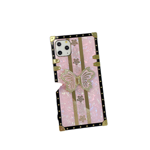 Étui de téléphone papillon tendance pour <span class=keywords><strong>iPhone</strong></span> 16E 16 15 14 Plus 13 12 11 Pro XS Max <span class=keywords><strong>XR</strong></span>, coque carrée antichoc - Product Image 2