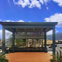Système automatique de pergola bioclimatique extérieure moderne avec structure durable en aluminium thermolaqué OEM