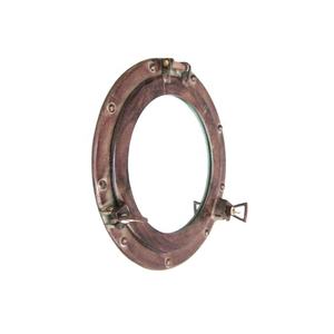 Cadre de hublot de navire nautique marron antique avec miroir nouvelle porte en aluminium pour décorations nautiques marines Option économique - Product Image 1