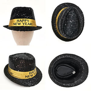 Шляпа YACHEN с блестками в канун Нового года, золотая, черная, серебряная шляпа для взрослых, для мужчин и женщин, рождественские Новогодние украшения для вечеринки - Product Image 5