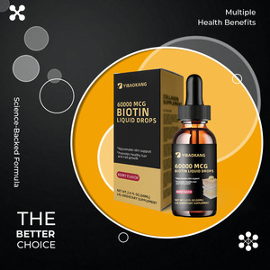 Potente 10,000mcg Biotina Gotas 60 Botellas Producto de belleza para uñas saludables Piel del cabello con 3X Tabletas de mayor absorción - Product Image 5