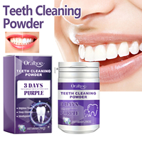 Poudre dentaire violette avec silice hydratée pour haleine fraîche et élimination du tartre