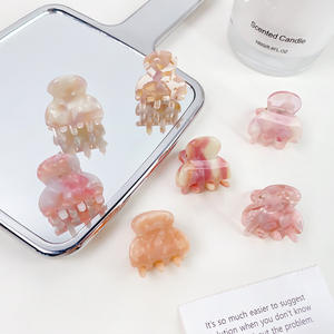 Mini fermaglio coreano in acetato con stampa floreale, fatto a mano, dolce, per bambine e donne, accessorio per capelli, per frangia e baffi, grazioso. - Product Image 3