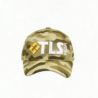 Casquettes de baseball structurées camouflage à 6 panneaux, personnalisables avec logo OEM, perforées au laser, hydrofuges et à séchage rapide