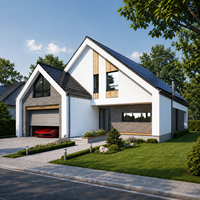 Villa de plage modulaire de luxe à 2 étages ignifuge LGS, maison préfabriquée compacte pour projets hôteliers et complexes touristiques