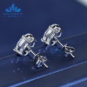 Joyería de lujo 14K 18K oro blanco 0,5-2 quilates HPHT CVD corte ovalado laboratorio cultivado diamante Stud pendiente Push Back con IGI GIA certificado - Product Image 2