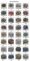 Fournisseurs chinois, prix compétitif, revêtement de sol irrégulier, époxy, paillettes, copeaux de mica