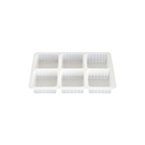 Vassoio per alimenti monouso in plastica con vassoio personalizzato a 6 scomparti - Product Image 1