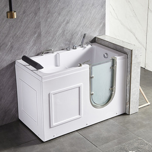 <span class=keywords><strong>Baignoire</strong></span> accessible par <span class=keywords><strong>porte</strong></span> <span class=keywords><strong>pour</strong></span> <span class=keywords><strong>personnes</strong></span> <span class=keywords><strong>âgées</strong></span>, sans barrière, <span class=keywords><strong>avec</strong></span> siège de massage, forme rectangulaire, <span class=keywords><strong>avec</strong></span> robinet - Product Image 2