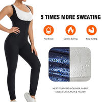 Combinaison amincissante zippée pour femme, effet sauna, gaine sculptante, short de compression pour la taille et le ventre