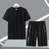 Ensemble de sport décontracté de luxe pour homme en Spandex/Nylon, respirant et écologique, T-shirt et short pour l'entraînement de football et de soccer en été