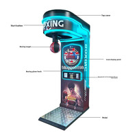 Machine de test de force de frappe de boxe en métal, à monnayeur, jeu d'arcade avec récompense par ticket en anglais, pour bars, centres commerciaux et lieux événementiels