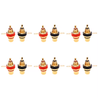 Adaptateur de montage sur panneau de châssis en alliage de Zinc plaqué or femelle RCA Jack connecteur accessoires RCA prise femelle prise Audio