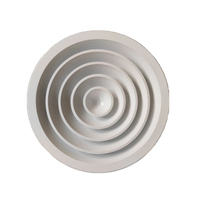 Diffuseur rond moderne en alliage d'aluminium, réglable et durable, grille d'aération de plafond pour entrepôt extérieur et salon
