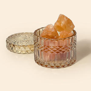 Ventes en gros de contenants de bougies en verre uniques et luxueux pour Noël, vides, avec couvercles, cylindres personnalisés de 300 ml - Product Image 4