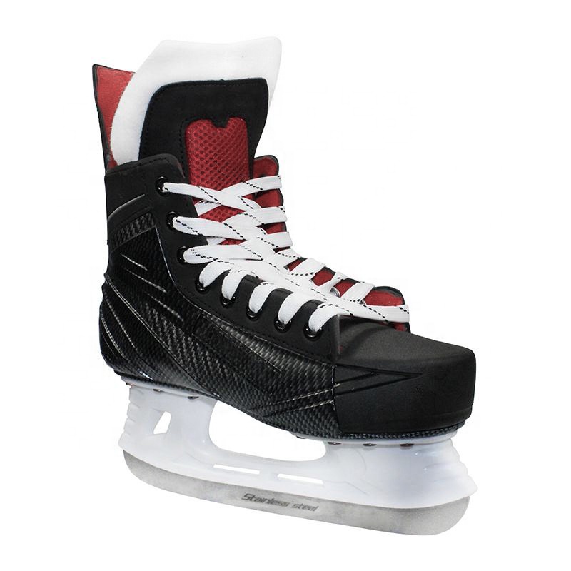 Patins de hockey sur glace ultralégers d'attaque Entraînement Lame inoxydable Patins de hockey sur glace Bottes Figure pour hommes