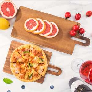 Acacia Wood Customizable End Grain Cutting 1.5Cm Thick Dishwasher Safe Pizza & Cheese Board Western Steak Chopping Block - Product Image 1
