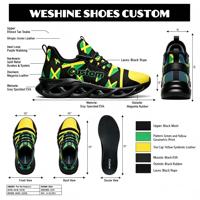 Zapatillas Deportivas para Hombre con Estampado de Bandera, Diseño Personalizado, Aumento de Altura, EVA Antideslizante, Unisex para las Cuatro Estaciones