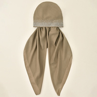 Turbans Prêt-à-Porter pour Femmes, Bonnets Musulmans à Strass, Foulard Élastique et Sous-Hijab