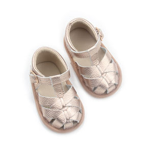 卸売ベビーニーハイグラディエーターガールズフラットソフトレザーサンダル - Product Image 3