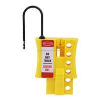 Loquet de sécurité en nylon de 3 mm avec 4 trous, loquet isolé LOTO, loquet coulissant en plastique pour l'industrie électrique K45