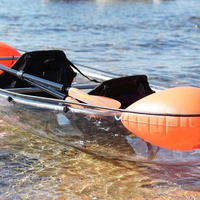Prendre une photo Kayak transparent 2 personnes cristal PC canoë Kayak bateau de pêche clair extérieur canoë Kayak pour la vente en gros