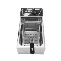 Friteuse électrique 8L certifiée CE, friteuse commerciale pour restaurant, friteuse profonde réglable