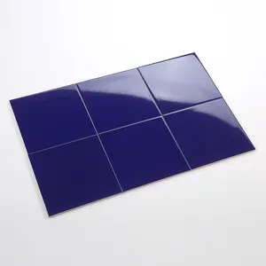 Azulejo de cerámica para pared, azulejos de cerámica azul oscuro, 4x4, 6x6, 8x8 pulgadas, azulejos rústicos para Interior de pared, azul oscuro, 10x10, 15x15, 20x20, moderno y brillante