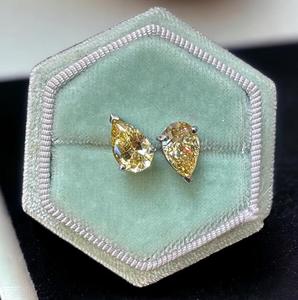 Diamond <b>Stud</b> <b>Earrings</b> Made in 925 Sterling <b>Silver</b> Elegant Designer Fine Jewelry for Women Wedding Party Fashion - Product Image 3
