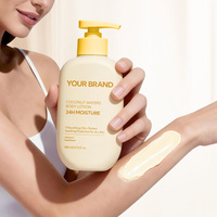 Lotion corporelle hydratante et nourrissante à l'eau de coco biologique avec vitamine E, marque privée d'usine