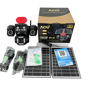 Hi Easy APP Cheap Price 4 Lens Hot Sell in Europe S9PRO Motion Detection Full Angle View Double Solar Panels Solar <b>Camera</b> - Product Image 2