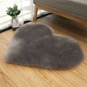 Fluffy đôi hình trái tim xù xì thảm mềm giả lông nhà phòng ngủ phòng khách nhà bếp lông sàn Mat Máy làm đống sang trọng - Product Image 6