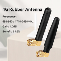 Antena seluler M2M Mini, antena gemuk GSM 4G 700MHz LTE 3DBi mendapatkan frekuensi polarisasi vertikal rentang 700-2700MHz untuk