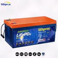 Batterie LiFePO4 à décharge profonde 24V 300AH Grade A pour voiturette de golf avec BMS intelligent Bluetooth, connecteur Anderson, 6K cycles, CE RoHS IP67, service OEM ODM