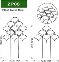 Treillis en forme de feuille pour plantes en pot, support métallique pour fleurs de jardin, treillis pour plantes grimpantes, roses et clématites, vente en gros