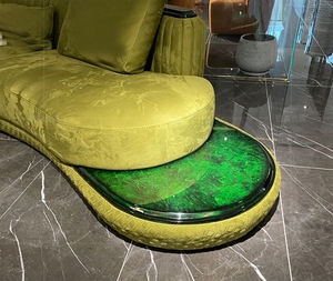 เฟอร์นิเจอร์โซฟาผ้าหรูหราเบาดีไซน์ทันสมัยสำหรับห้องนั่งเล่นเฟอร์นิเจอร์โซฟาอิตาลีสำหรับวิลล่า - Product Image 4