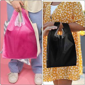 Eco-Friendly Fruit <b>Lunch</b> Recycled Colored Vest <b>Tote</b> Non-Woven Grocery Store Shopping Carry Out T-Shirt <b>Bag</b> - Product Image 6