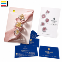 Carte de visite personnalisée pour bijouterie, papier doré de luxe, logo personnalisé, carte promotionnelle pour bijoux