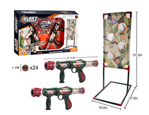 2人用セットソフトフォームボールガンポッパーおもちゃ子供用シューティングゲームフォームエアソフトプラスチックガン - Product Image 6