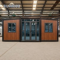 SUNRISE Maison Conteneur Modulaire Pliable Personnalisable Design Moderne 20ft 40ft Portable Préfabriquée Solaire