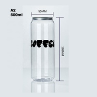 Botella de Bebida Cilíndrica Transparente Desechable de PET de 350, 500 y 650 ml con Tapa Abatible de Aluminio MX ZPC01 Marca Maxbox para Jugo, Agua, Leche y Té