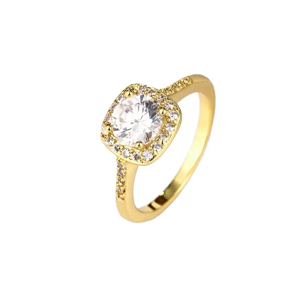 Mode Diamant 18 Karat vergoldete Ringe für Frauen Verlobung Hochzeits schmuck