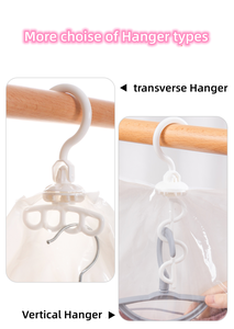 Sac sous vide comprimé suspendu en plastique Sacs sous vide pour vêtements Sac de rangement pour <span class=keywords><strong>couette</strong></span> Vêtements de protestation contre les odeurs d'insectes - Product Image 3