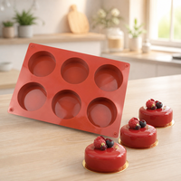 Moule rond en silicone de qualité alimentaire, moule à gâteau mousse, moule à chocolat, plateau pour la fabrication de savon, résistant à la chaleur, antiadhésif, facile à nettoyer