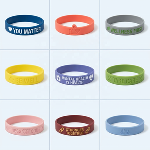 สายรัดข้อมือซิลิโคนสำหรับออกกำลังกายมีสีตามสั่งสำหรับโครงการสุขภาพของพนักงาน - Product Image 1