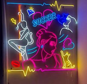 Enseigne lumineuse LED néon <span class=keywords><strong>en</strong></span> acrylique pour magasin de tabac, lettres « Open », « Lets Party », « Happy Birthday », « Wedding Decor », pour bar, magasin, entreprise - Product Image 3