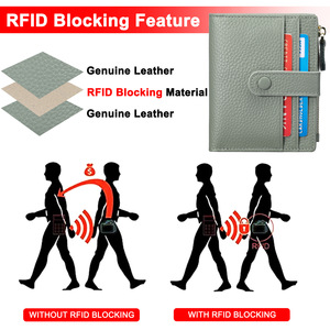 Maßgefertigte <span class=keywords><strong>FIRD</strong></span> Guangzhou Leder Geldbörse mit Diebstahlschutz, Multifunktionale Kurze Brieftasche mit Reißverschluss und Kartenfächern - Product Image 3